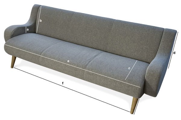 Dreisitzer-Sofa Genève - Großes geschwungenes Sofa | pib